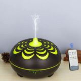 PremiumPort Ultrasonik Hava Nemlendirici 7 Renk LED Işıklı Aromatik Oda Buhar Makinesi - Ahşap - Ceviz - Seçenek 1