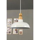 PremiumPort Veluna Beyaz Ahşap Boncuklu Retro Sarkıt Avize, Showroom ve Salon Dekoru - Ahşap - Bej - Siyah - Seçenek 1