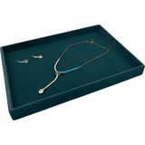 PremiumPort Yeşil Süet Takı Servis Tablası, 34/24 Cm, Yerli Üretim - Ahşap - Seçenek 1