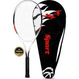 PremiumPort Yetişkin 27 Inç Tenis Raketi ve Çanta Seti, Kırmızı, L2 68 cm - Seçenek 1 - Açık Gri