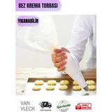 PremiumPort Yıkanabilir Bez Pasta Sıkma Torbası, Dayanıklı ve Tekrar Kullanılabilir - Mercan
