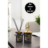 PremiumPort Yılbaşı Temalı Gold Geyik ve Siyah Bardak Mum Seti 100 ml Oda Kokusu - Altın - Seçenek 1