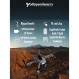 PremiumPort Yüksek Çözünürlüklü Kameralı Drone, Ekranlı Kumanda, 360° Döndürme, LED Işıklı, Yedek Pil - Açık Beyaz - Gri - Seçenek 1