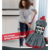 PremiumPort Yüksek Emicilik 105X55 cm Jumbo Temizlik Mop Seti - Antrasit - Seçenek 1