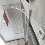 PremiumPort Yüksekliği Ayarlanabilir 6 Çubuklu Metal Asansörlü Çamaşırlık, 200 Cm, Beyaz - Seçenek 1