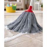 PremiumPort Yumuşak Mikrofiber Havlu Paspas ve Yedek Mop Ucu Seti, Temizlik Kolaylığı - Antrasit - Seçenek 1