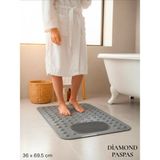 PremiumPort Yumuşak Silikon Vantuzlu Banyo ve Duş Kaydırmaz Paspası 36X69,5 cm - Ahşap - Ceviz - Seçenek 1
