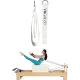PremiumPort Yumuşak ve Konforlu Pilates Elcik Çift Seti, Esneklik ve Denge Sağlar - Ahşap - Bej
