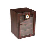 PremiumQuality 3 Çekmeceli Kahverengi Sedir Humidor Puro Kutusu