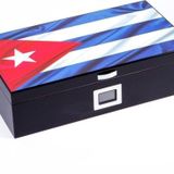 PremiumQuality Cuban Flag Sedir Humidor Puro Kutusu