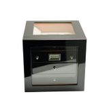 PremiumQuality Recoleta Siyah Sedir Humidor Puro Kutusu