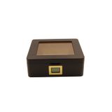 PremiumQuality Siyah Camlı Sedir Küçük Humidor Puro Kutusu