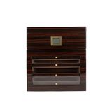 PremiumQuality Vitacura 4 Çekmeceli İçi Ledli Kahverengi Sedir Humidor Puro Kutusu