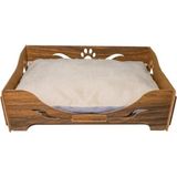 Premiumtech Doğal Ahşap Kedi Yatağı, Rahat ve Şık Tasarım, 35X45X6 Cm, Kahverengi, Ev Yatak, Hafif ve Dayanıklı - Ev Yatak / Kahverengi