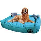 Premiumtech Kedi ve Köpek Yatağı - Yumuşak ve Büyük Boy Rahat Canlı Renkli Minder, Yıkanabilir Konfor - Ev Yatak / Turkuaz / 90 cm