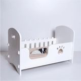 Premiumtech Kedi ve Köpek Yatağı - Yumuşak ve Konforlu Köpek Petra Yatağı, Rahat Uyku Için Ideal Seçim - Yastık Yatak / Beyaz / Uzun