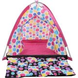 Premiumtech Renkli Minderli Patinin Evi, Eğlence Dolu Oyun Alanı Seti Kedi ve Köpek Yatağı - Kutu Yatak, Pembe, 55 cm Yükseklik, 55 cm En, 65 cm Boy - Kutu Yatak / Pembe / 55 cm / 65 cm