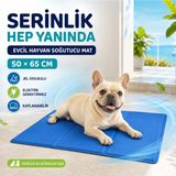 Premiumtech Serinletici Jel Yatak 50X65 cm Elektriksiz Katlanabilir Evcil Hayvan Minderi Kedi ve Köpek Yatağı Mavi - Ev Yatak / Mavi / 50 cm / 65 cm