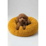 Premiumtech Turuncu Uzun Kürklü Yastık Yatak 45 cm Kedi ve Köpek Yatağı - Yastık Yatak / Turuncu / 45 cm / Uzun