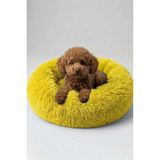 Premiumtech Yumuşak Kürklü Kedi ve Köpek Yatağı 45 cm Sarı Renkli Yastık Yatak - Yastık Yatak / Sarı / 45 cm / Uzun