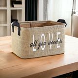 Prendi Home Jüt Dolap Içi Düzenleyici Katlanır Saklama Sepeti Organizer 30X22X18 cm - 18x22x30 cm - Açık Kahverengi