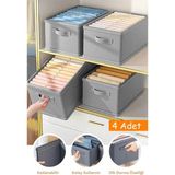 Prendi Home Katlanabilir Kıyafet Saklama Kutusu 4 Adet 45cm x 25cm x 20cm Kaliteli Malzeme
