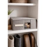 Prendi Home Pencereli Kapaklı Katlanabilir Çok Amaçlı Bez Saklama Kutusu Hurç Organizer Düzenleyici 37X32X15 cm