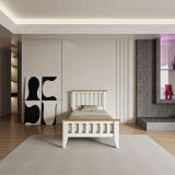 Prens Genç Odası Karyolası, Soft Beyaz, 90X190