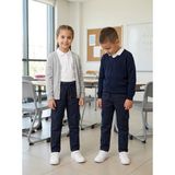 Prens Unisex Ribanalı Cepli Pamuklu Okul Pantolonu - Lacivert - 10 Yaş