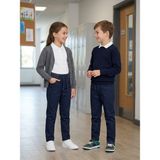 Prens Unisex Ribanalı Pamuklu Okul Pantolonu - Lacivert - 12 Yaş