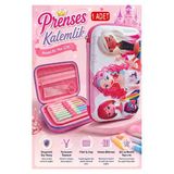 Prenses Kabartmalı Bölmeli Kalemlik 1 Adet P-5984 Kız Çocuk Okul Kalem Kutusu 3 Boyutlu Fermuarlı Hediyelik