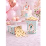 Prenses Şato Temalı Karton Mısır Kutusu – Doğum Günü Popcorn Kutusu 8'li