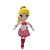 Prenses Şeftali Bebek Amigurumi Organik Oyuncak