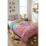 Prenses Temalı Kadife Kumaş Çocuk Yatak Örtüsü Seti (2 Parça) Tky0032 Renkli 180 X 240