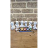 Prenses Temalı Taş Boyama Seti – 6 Figür + 6 Renk Boya + Fırça – Çocuk Hobi Etkinlik - 41 Delft Blue
