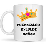 Prensesler Eylülde Doğar Yazılı Kupa Model 253 Taç Tasarımlı Eylül Ayı Doğum Günü Temal� - 1 - Renkli