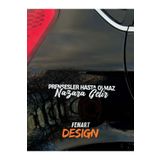 Prensesler Hasta Olmaz, Nazara Gelir Yazı JDM Araba Motosiklet Cam Etiket Sticker 19x5 CM