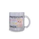 Prensesler Ocakta Doğar Taçlı Kedi Baskılı Doğum Günü Arkadaş, Sevgili, Eş Hediyelik Cam Kupa Bardak, GKCM2539-12OCAK
