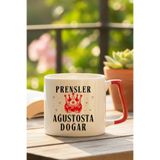 Prensler Ağustosta Doğar Baskılı Doğum Günü Hediyelik D Kulplu Kupa Bardak, QBLK5987-08AĞUSTOS-KR