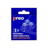 Preo Dayanıklı iPhone 12 Pro Max Üçlü 3d Lens Lens Koruma