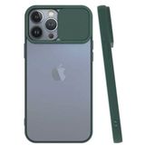 Preo iPhone 13 Pro Sürgülü Kamera Korumalı Telefon Kılıfı Haki Yeşil Kenar