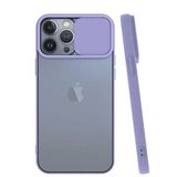 Preo iPhone 13 Pro Sürgülü Kamera Korumalı Telefon Kılıfı Lila Kenar