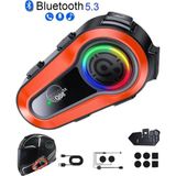Prepare 1000 Mt Intercom 2 Eşleşmeli Kask Kulaklık Q-08 Su Geçirmez Bluetooth Motosiklet Intercom Kulaklık - Siyah