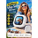 Prepare Manyetik Arka Kamera Selfie Ekranı 2.0 İnç Kablosuz Mini Vlog Monitörü Şarjlı Telefon Aksesuarı