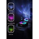 Prepare Mini Nostalji Plak Görünüm Dekor Waves Bluetooth Işıklı Müzik Çalar Alarm Saat Tf Kart Aux Özellikli - Siyah