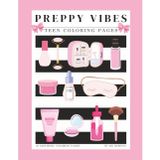 Preppy Vibes Coloring Book: 50 Aesthetic Coloring Pages for Teens and Tweens: Bows, Skincare, Fashion, and Cozy Aesthetic Scenes for Teen Girls and Tweens