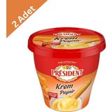 President Cheddar Krem Peynir 270 G x 2 Adet - Gurme Cheddar Lezzeti ve Kremsi Doku - 1 Adet