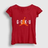 Presmono Air Goku Anime Dragon Ball Siyah Kadın T-Shirt
