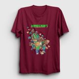 Presmono All Minecraft Kırmızı Unisex T-Shirt