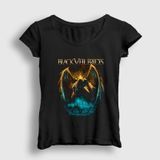 Presmono Angel Black Veil Brides Siyah Kadın T-Shirt